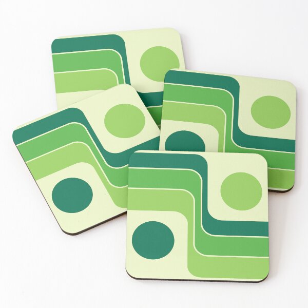 Item preview, Retro Geometric Design 733 Green designed and sold by tonymagnerart.