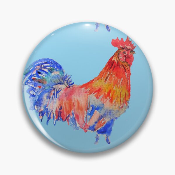 Item preview, Rooster Chicken Watercolor Painting designed and sold by Sarah  Rajkotwala.