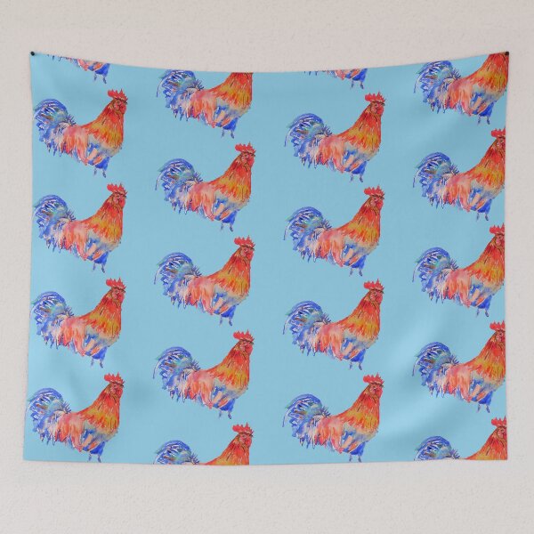 Item preview, Rooster Chicken Watercolor Painting designed and sold by Sarah  Rajkotwala.