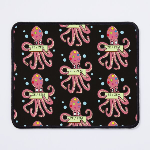 Item preview, Ze / Zem Pronouns Octopus of many colours designed and sold by Keatos.