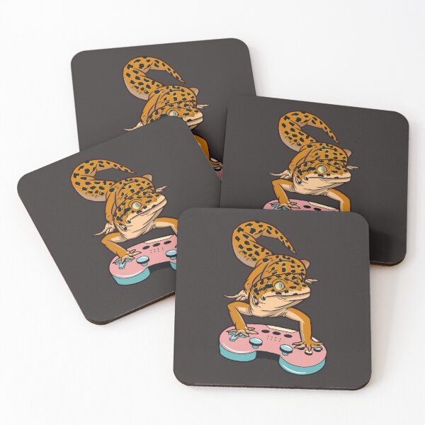 Item preview, Leopard Gecko Playing Video Game Lizard Gamers designed and sold by MrEddie10.