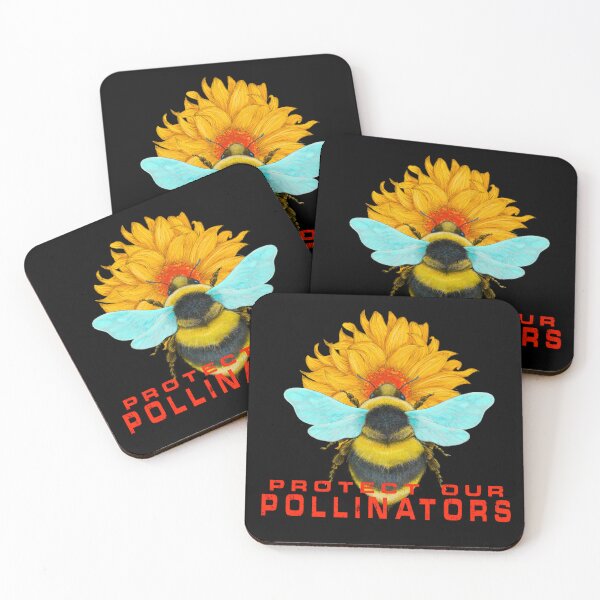 Item preview, Protect Our Pollinators Bumblebee and Sunrise Daisy #1 designed and sold by Silver Steer Design.