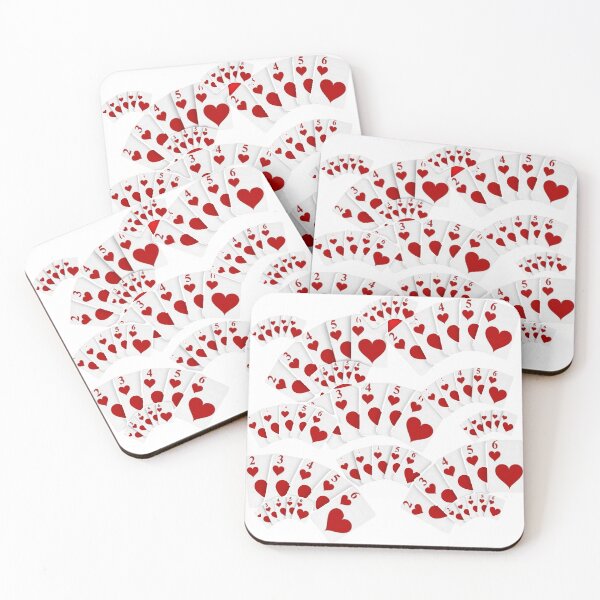 Item preview, CASINO WINNERS GAMBLING RED HEARTS FLUSH WHITE ART designed and sold by sharlesart.