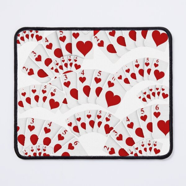 Item preview, CASINO WINNERS GAMBLING RED HEARTS FLUSH WHITE ART designed and sold by sharlesart.