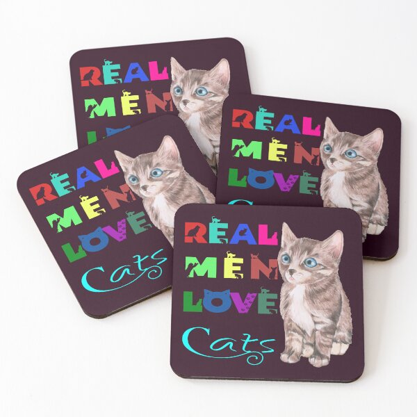 Item preview, REAL MEN LOVE CATS designed and sold by hichametta.