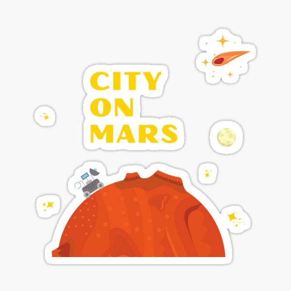 City on Mars Sticker