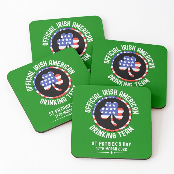 Item preview, Official Irish American Drinking Team | Shamrock | Stars and Stripes designed and sold by Fecking-Merch.