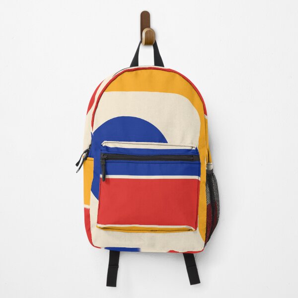 Item preview, Retro Geometric Design 732 Red Blue Yellow and Beige designed and sold by tonymagnerart.