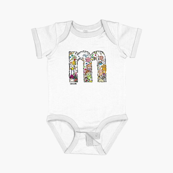 IMOK Letter M Short Sleeve Baby One-Piece