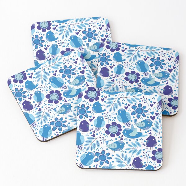 Item preview, Blue Birds Pattern designed and sold by MehranZetzsche.