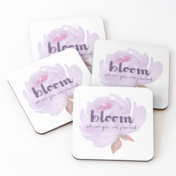 Item preview, Bloom Where You Are Planted Beautiful Inspirational and Motivational Quote designed and sold by HarrysMomStudio.