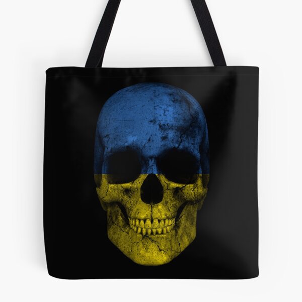 Item preview, Ukraine Flag Skull Skeleton Ukrainian Roots Ukrainian Pride designed and sold by stgtees.