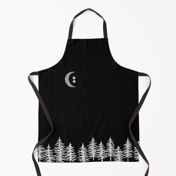 Item preview, Gray Crescent Moon and Stars in Night/Dark/Black Forest w/Trees designed and sold by ShaunSandhu.