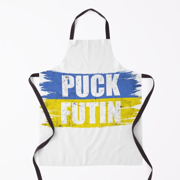 Item preview, Vintage distressed looking puck futin Ukrainian support designed and sold by PERsonalthreads.
