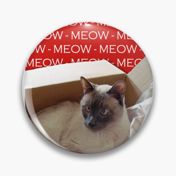 Item preview, Siamese Cat in Cardboard Box Meow designed and sold by ShoaffBallanger.
