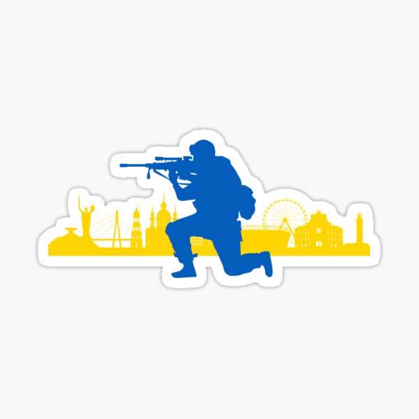 Item preview, Підтримайте українських воїнів--Support Ukraine Warriors Sticker designed and sold by Marshmello-.