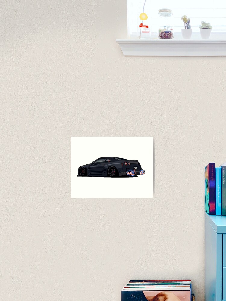 Thumbnail 2 of 3, Art Print, GT-R R-35  designed and sold by Teesigned.