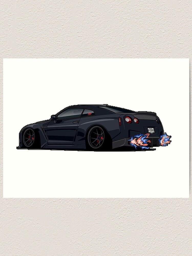 Thumbnail 1 of 3, Art Print, GT-R R-35  designed and sold by Teesigned.