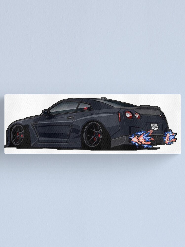 Thumbnail 1 of 3, Canvas Print, GT-R R-35  designed and sold by Teesigned.