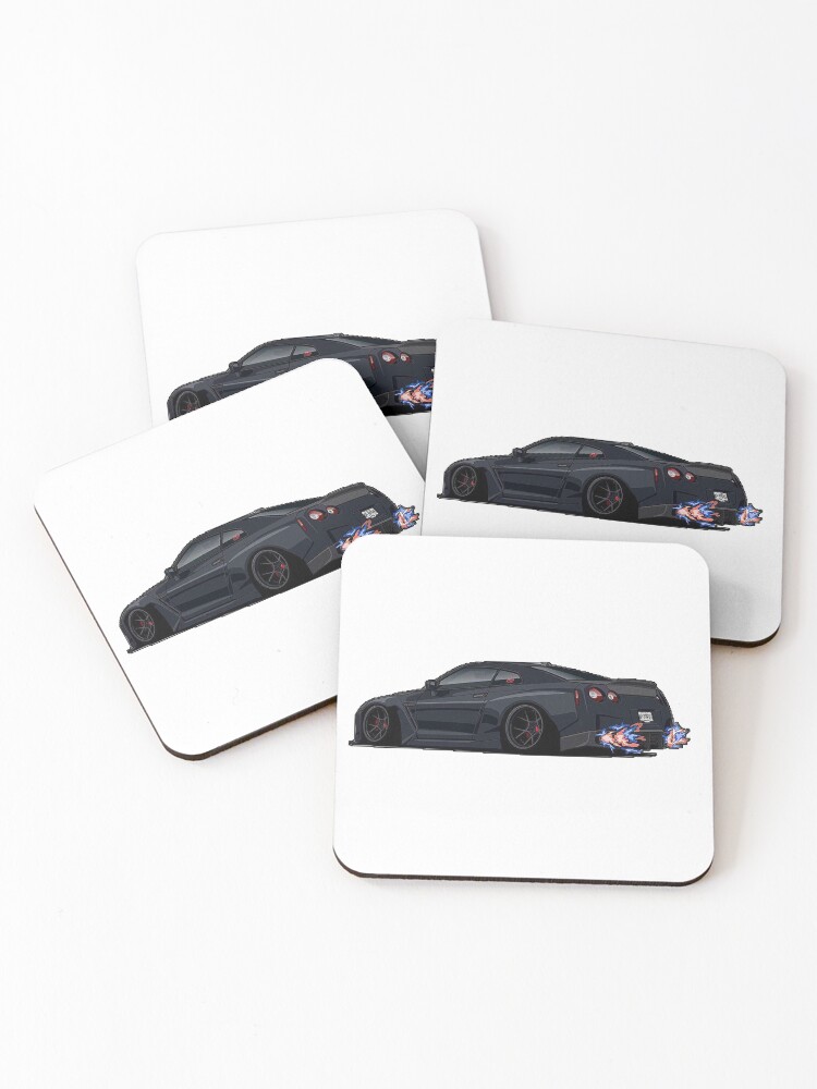 Thumbnail 1 of 5, Coasters (Set of 4), GT-R R-35  designed and sold by Teesigned.