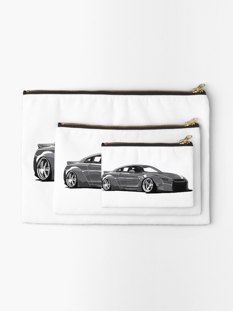 Thumbnail 2 of 4, Zipper Pouch, Nissan GT-R R-35 designed and sold by Teesigned.