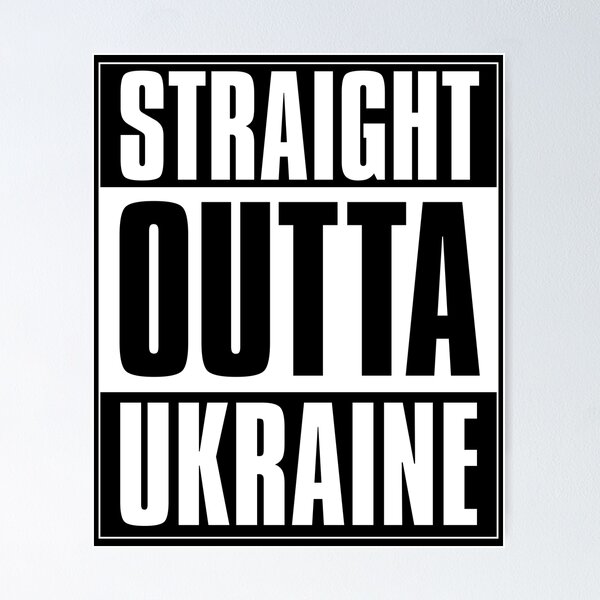 Artikelvorschau, Straight Outta Ukraine Weiß entworfen und verkauft von stgtees.