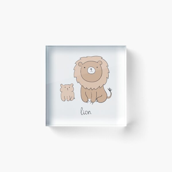 Item preview, Baby Lion and Cub doodle designed and sold by garykli.