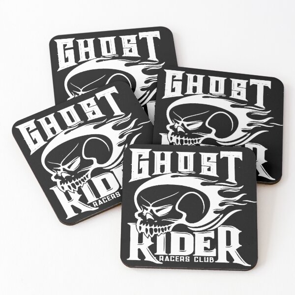 Item preview, Skull Emblems of Racing Club and Biker Riders Gang - Ghost Rider White designed and sold by WearWolfDesigns.