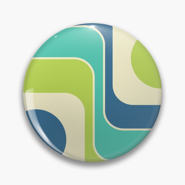 Artikelvorschau, Retro Geometric Design 734 Green Blue and Beige entworfen und verkauft von tonymagnerart.