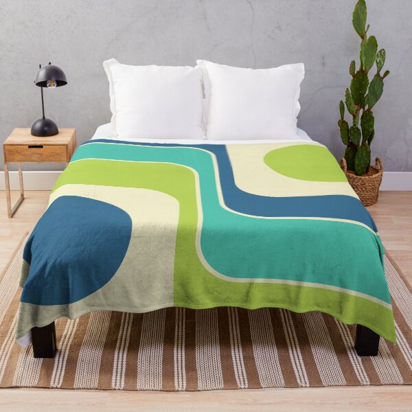Artikelvorschau, Retro Geometric Design 734 Green Blue and Beige entworfen und verkauft von tonymagnerart.