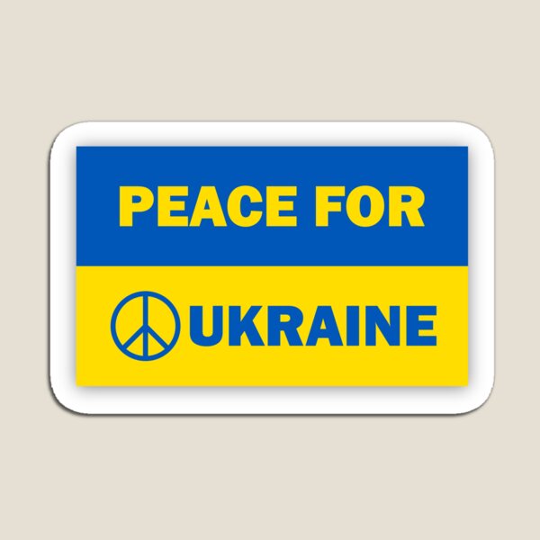 Item preview, Peace For Ukraine Colors Text Flag designed and sold by HOODSHOP_RB.