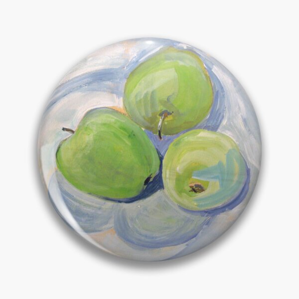 Item preview, Still Life Painting of Granny Smith Apples on a Plate designed and sold by ShoaffBallanger.