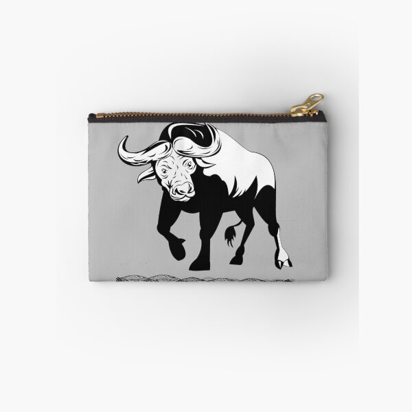 Item preview, African buffalo illustration Black and White designed and sold by weLoveShop.