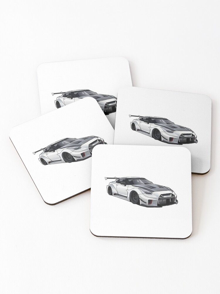 Thumbnail 1 of 5, Coasters (Set of 4), Nissan GT-R R-35 designed and sold by Teesigned.