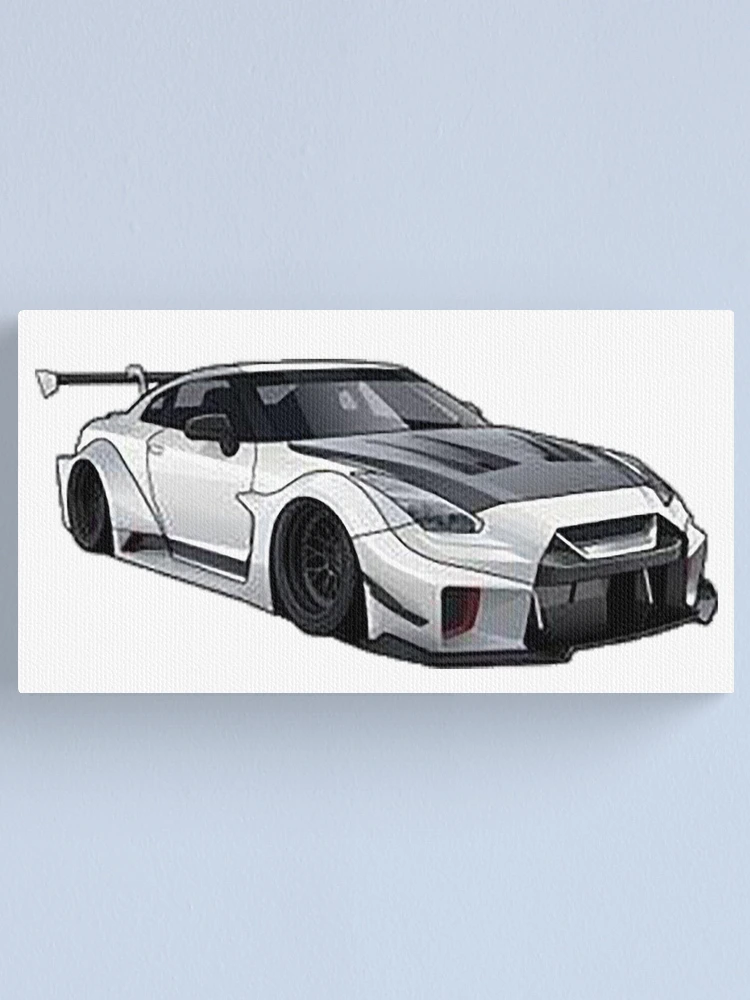 Imagen 1 de 3, Lienzo con la obra Nissan GT-R R-35, diseñada y vendida por Teesigned.