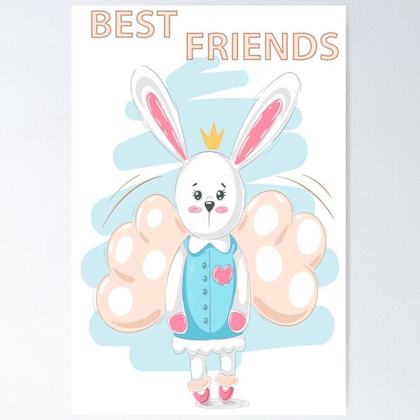 Item preview, Supercute Best Friends Rabbit designed and sold by aventi24.