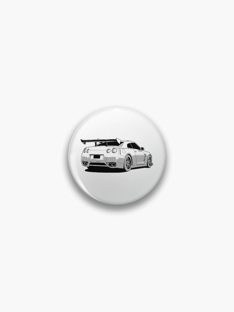 Thumbnail 1 of 3, Pin, Nissan GT-R R-35 designed and sold by Teesigned.