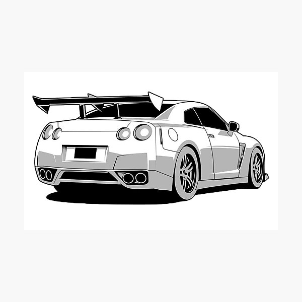 Aperçu de l'œuvre Nissan GT-R R-35 créée et vendue par Teesigned.