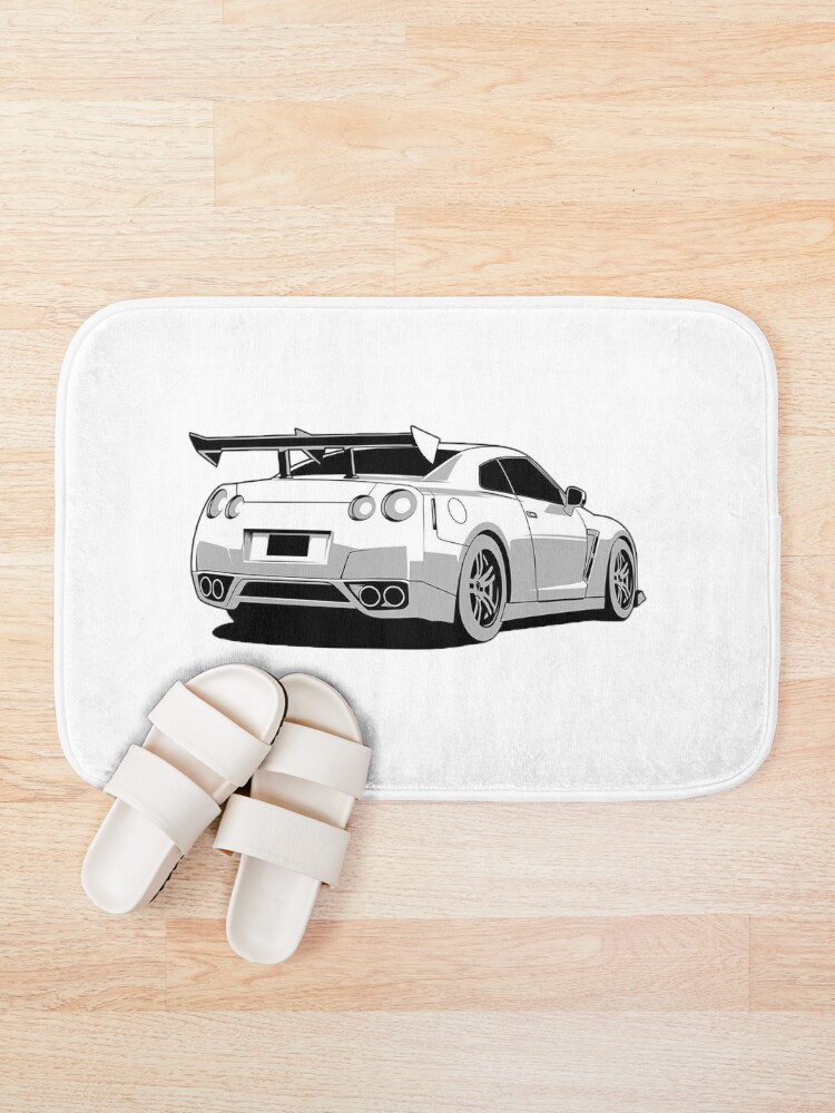 Thumbnail 1 of 6, Bath Mat, Nissan GT-R R-35 designed and sold by Teesigned.