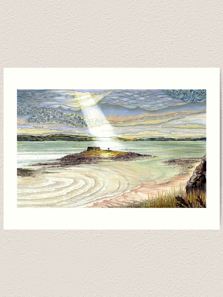 Alternate view of St. Cuthbert's Island, Holy Island Art Print