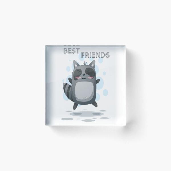 Item preview, Supercute Best Friends Raccoon Cartoon designed and sold by aventi24.