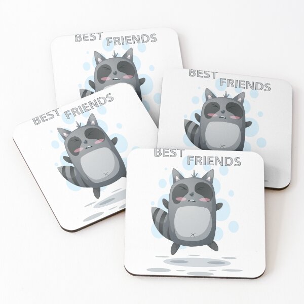 Item preview, Supercute Best Friends Raccoon Cartoon designed and sold by aventi24.