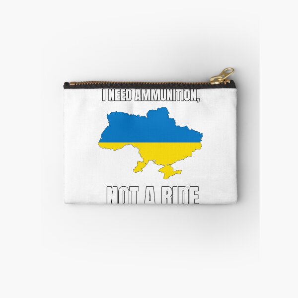 Item preview, I NEED AMMUNITION, NOT A RIDE - ukraine flag designed and sold by cool-things-br.