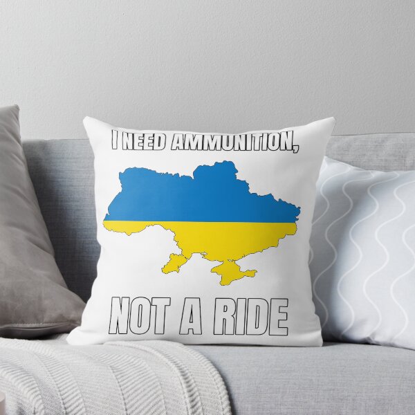 Item preview, I NEED AMMUNITION, NOT A RIDE - ukraine flag designed and sold by cool-things-br.