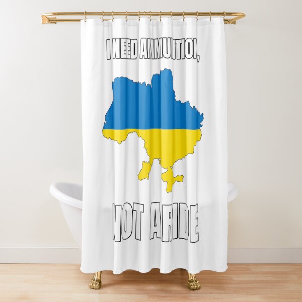 Item preview, I NEED AMMUNITION, NOT A RIDE - ukraine flag designed and sold by cool-things-br.