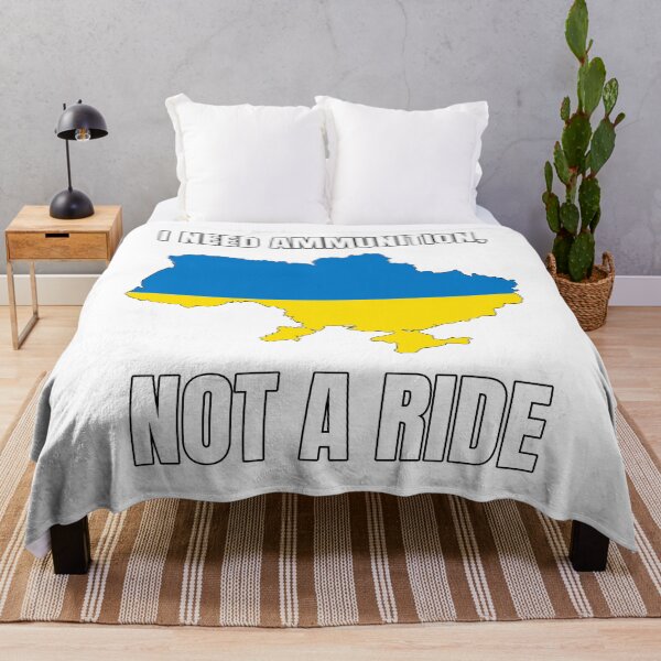 Item preview, I NEED AMMUNITION, NOT A RIDE - ukraine flag designed and sold by cool-things-br.