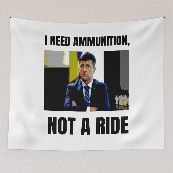 Item preview, I NEED AMMUNITION, NOT A RIDE - Zelensky designed and sold by cool-things-br.