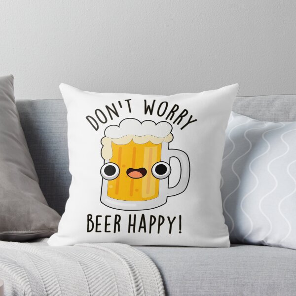 Item preview, Don't Worry Beer Happy Funny Drink Puns  designed and sold by punnybone.