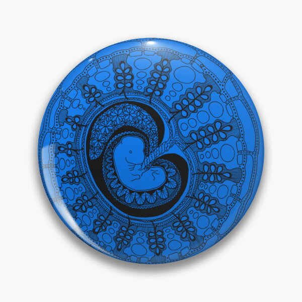 Item preview, Embryo and placenta anatomy organ-mandala Sticker designed and sold by CarstensChrist.