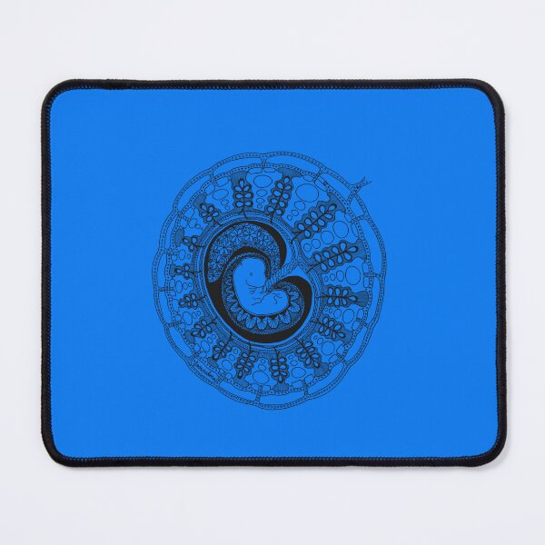 Item preview, Embryo and placenta anatomy organ-mandala Sticker designed and sold by CarstensChrist.